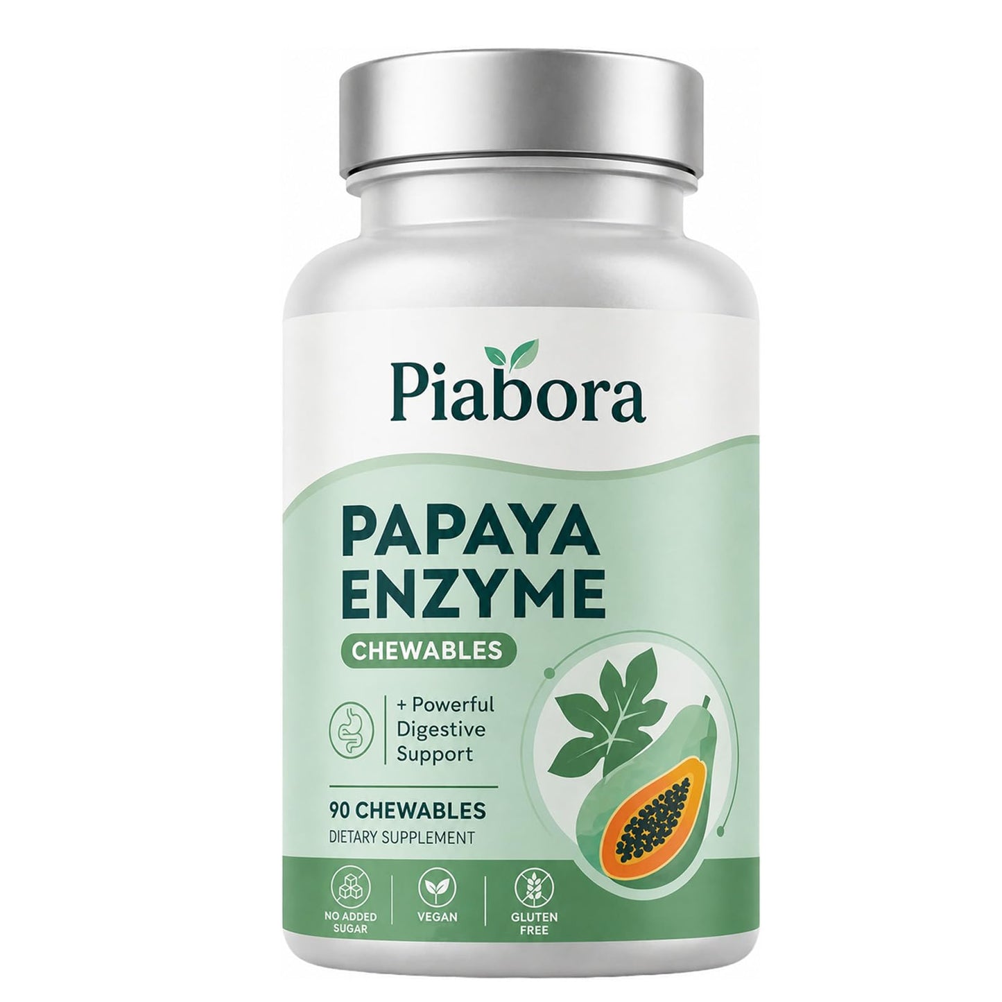 Piabora Papaya Enzyme Chewables 90 Count