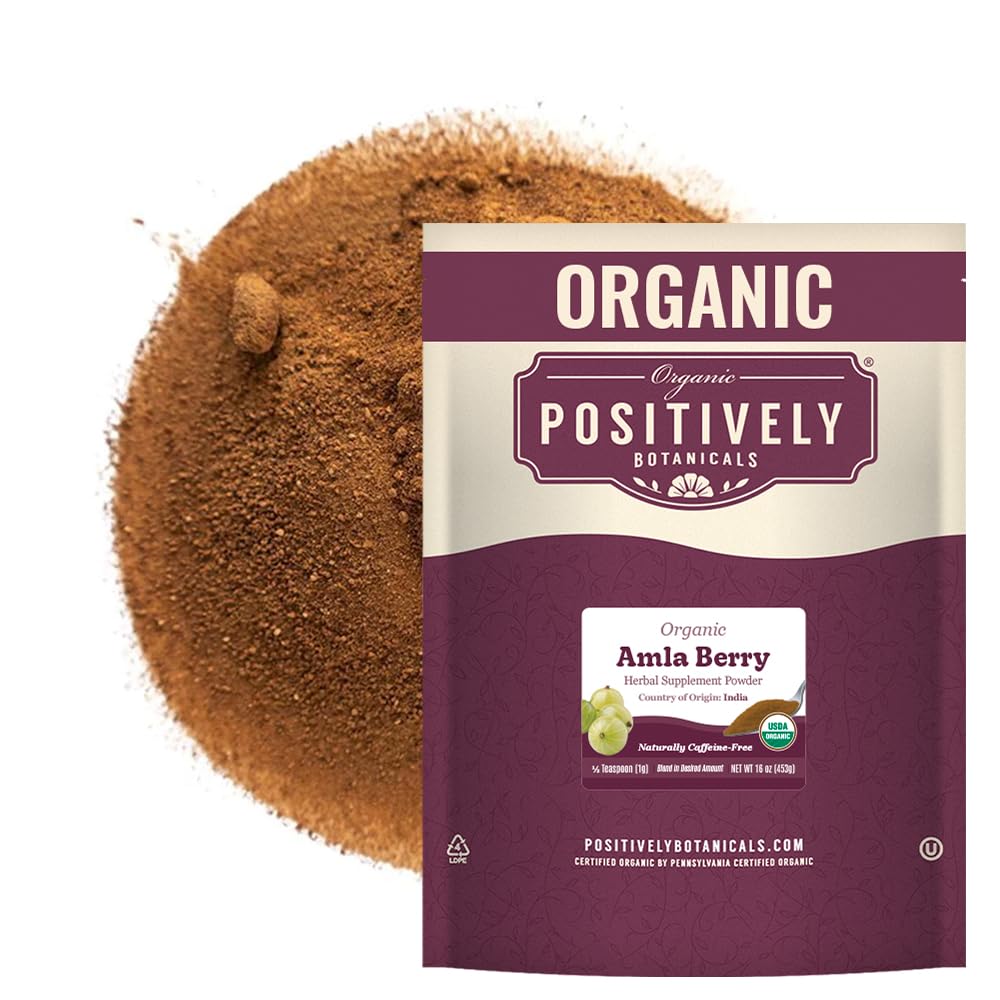 Organic Positively Tea Company Amla Berry Powder, 16 oz