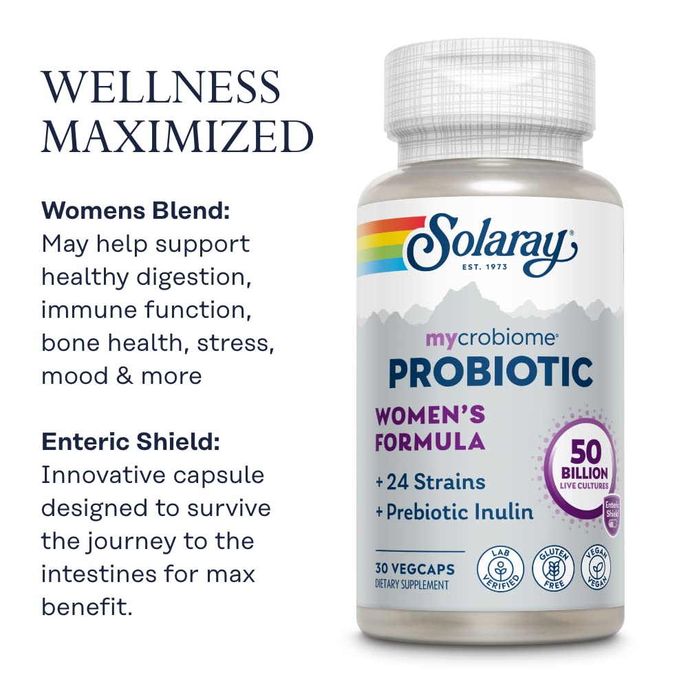Solaray Mycrobiome Probiotic Women's Formula Capsule, 30 Count