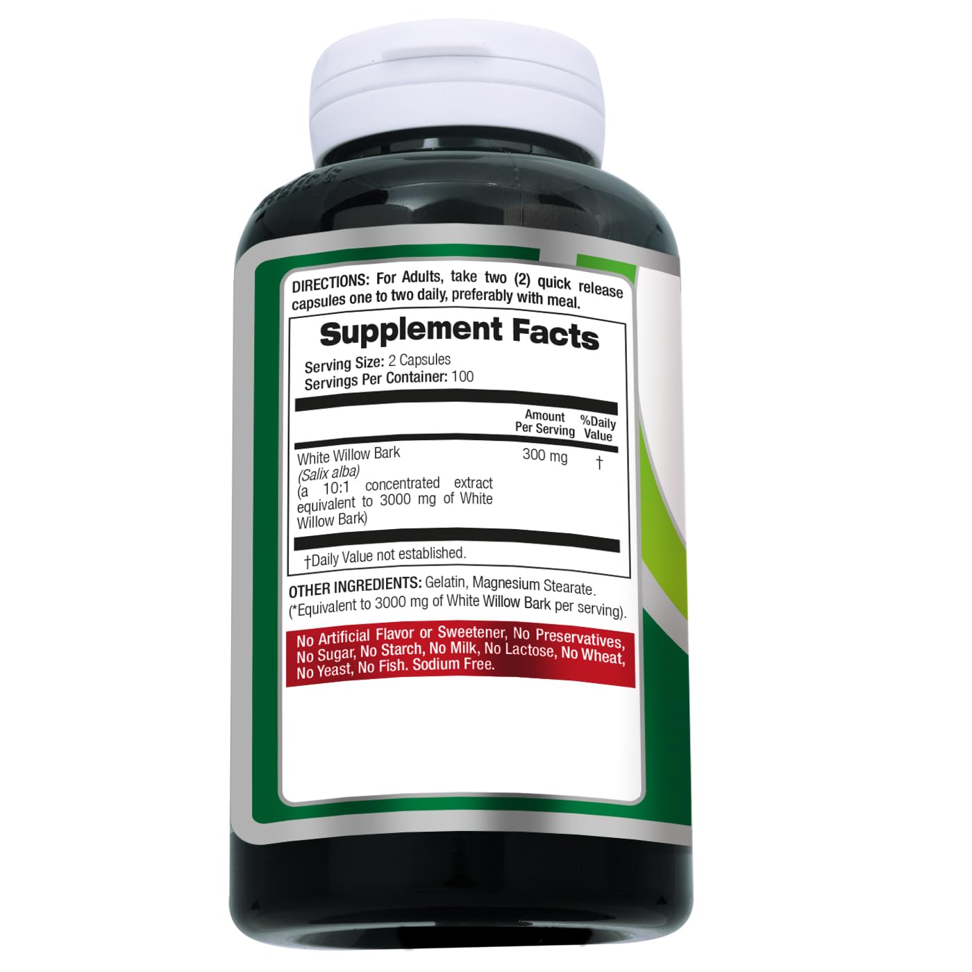 FITO MEDIC'S White Willow Bark Supplement Capsule 1 Count