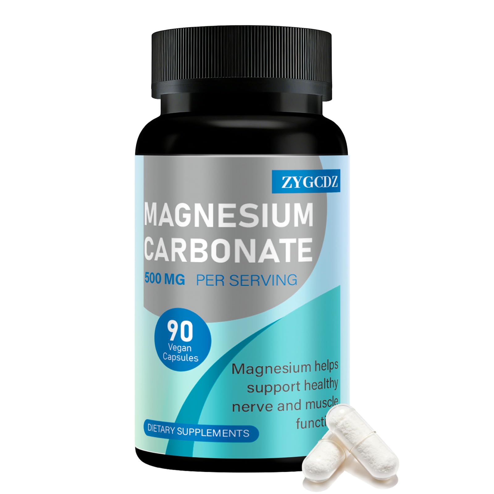 ZYGCDZ Magnesium Carbonate 500mg, 90 Capsules