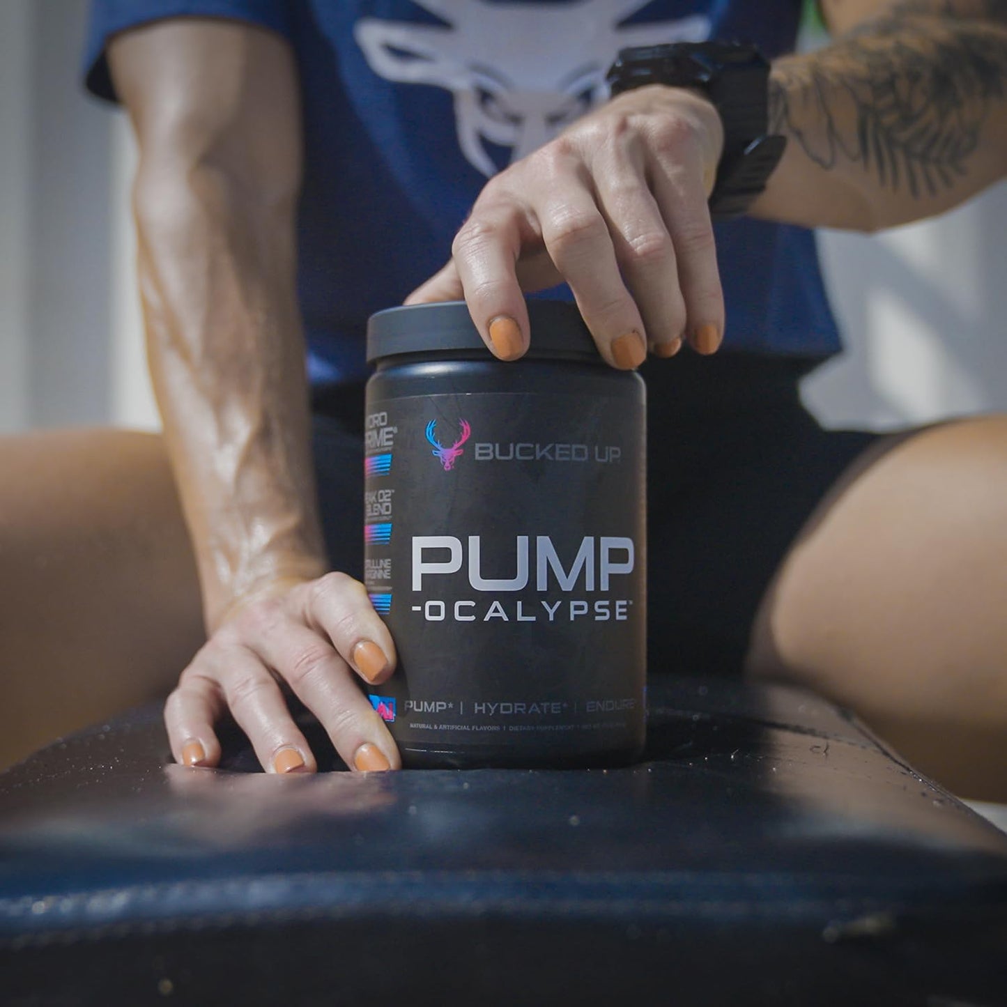 Bucked Up Pump-ocalypse Miami Nitric Oxide and L-Arginine Supplement with Citrulline Malate, GlycerPump Powder, 13 oz