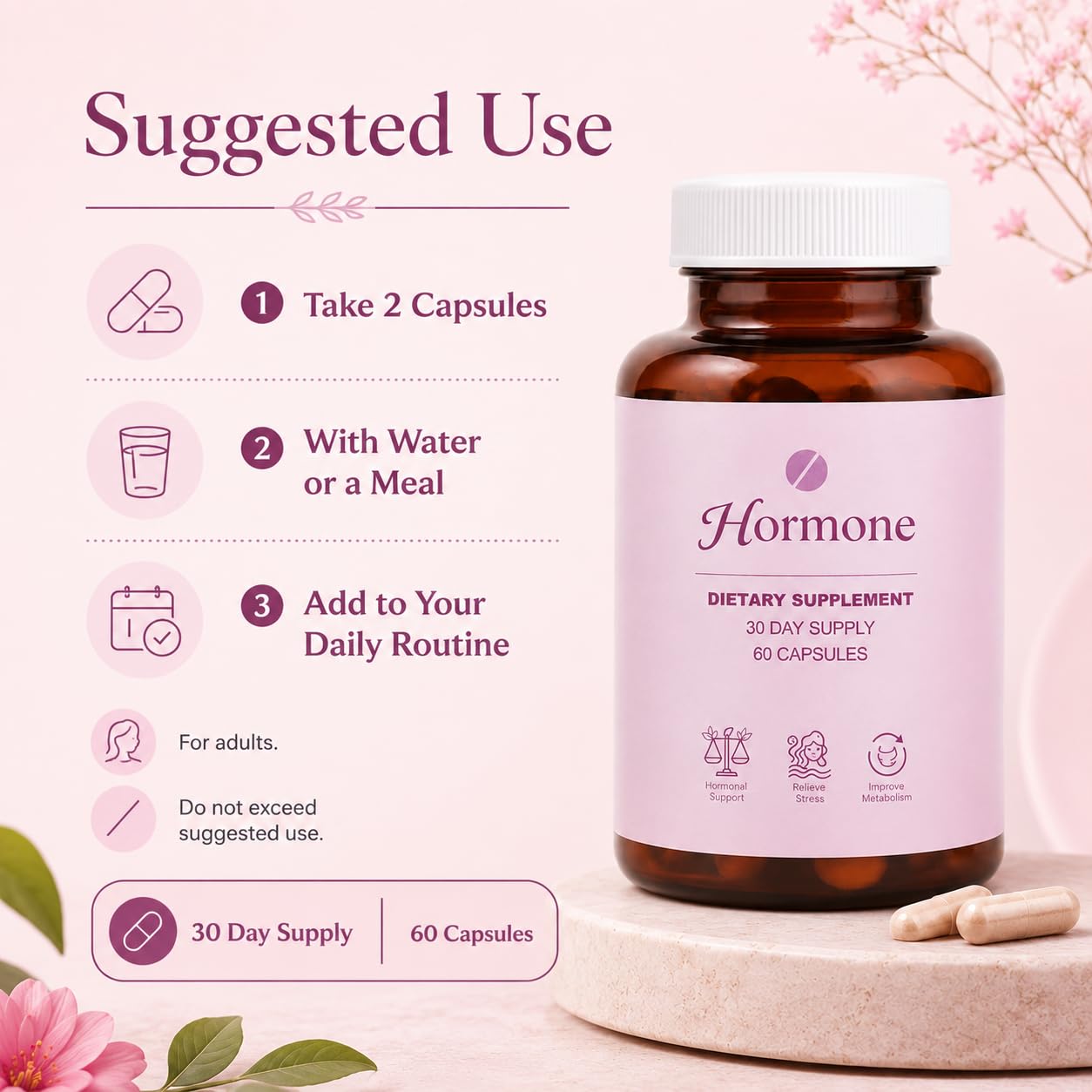 Prspy Hormone Balance Support for Women 60 Capsules