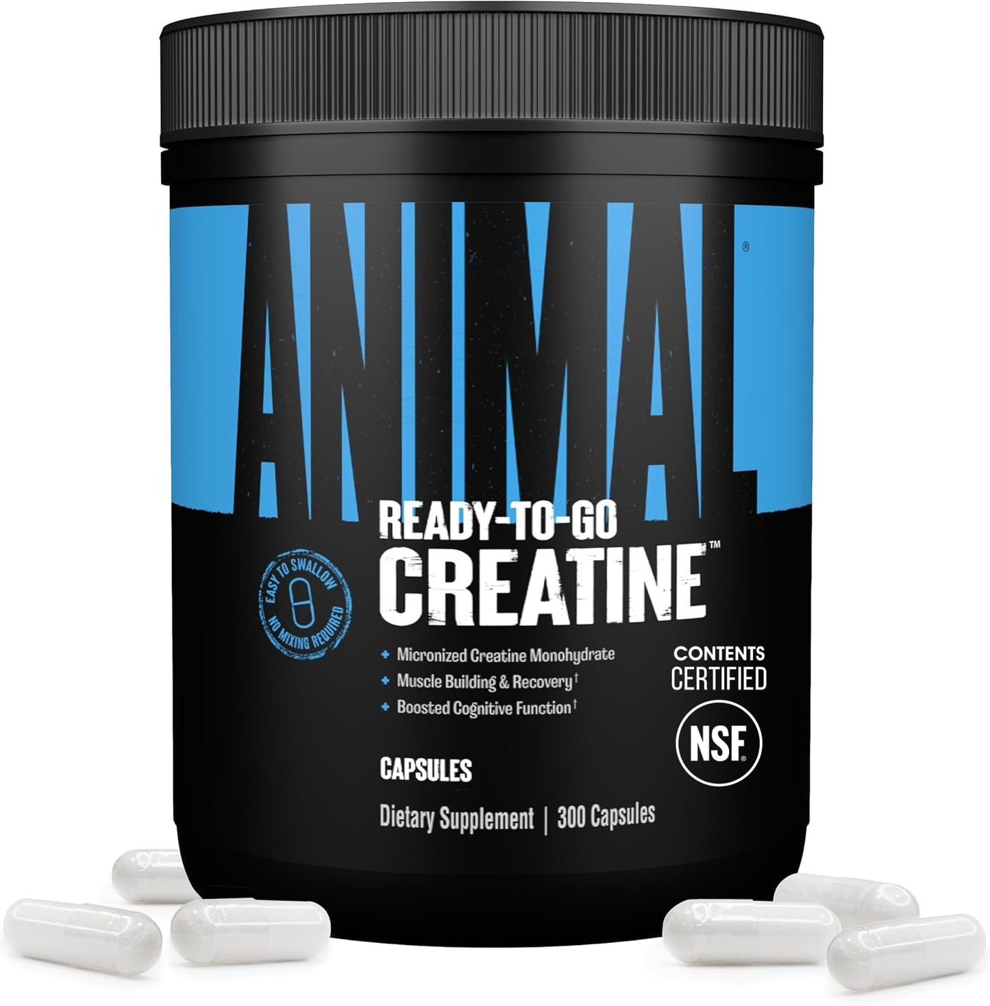 Animal Micronized Creatine Monohydrate Capsules, 300 Count