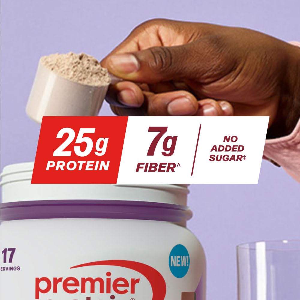 Premier Protein Powder Plus Fiber, Chocolate, 26.4 oz