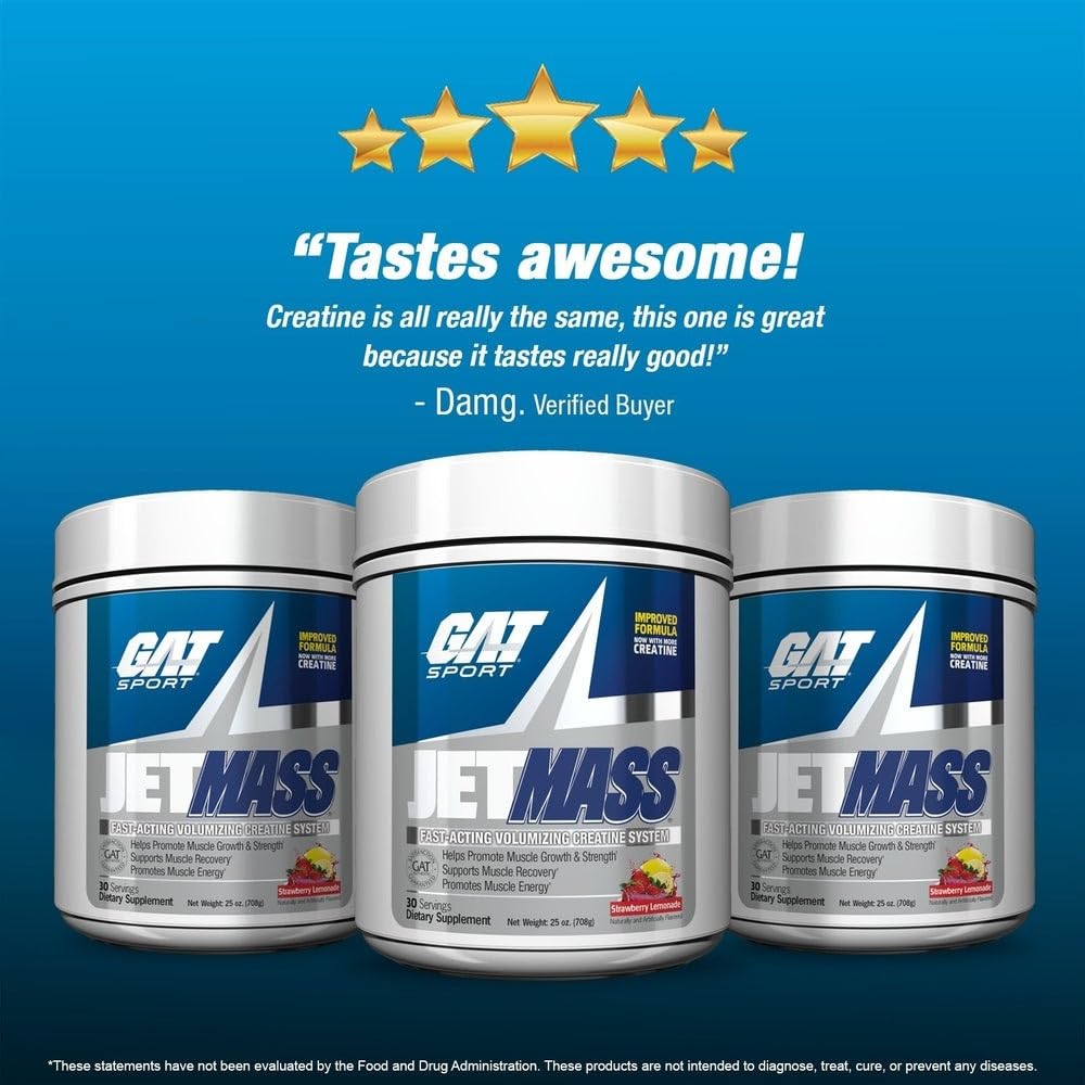 GAT SPORT JetMass Fact-Acting Volumizing Creatine System Powder 25