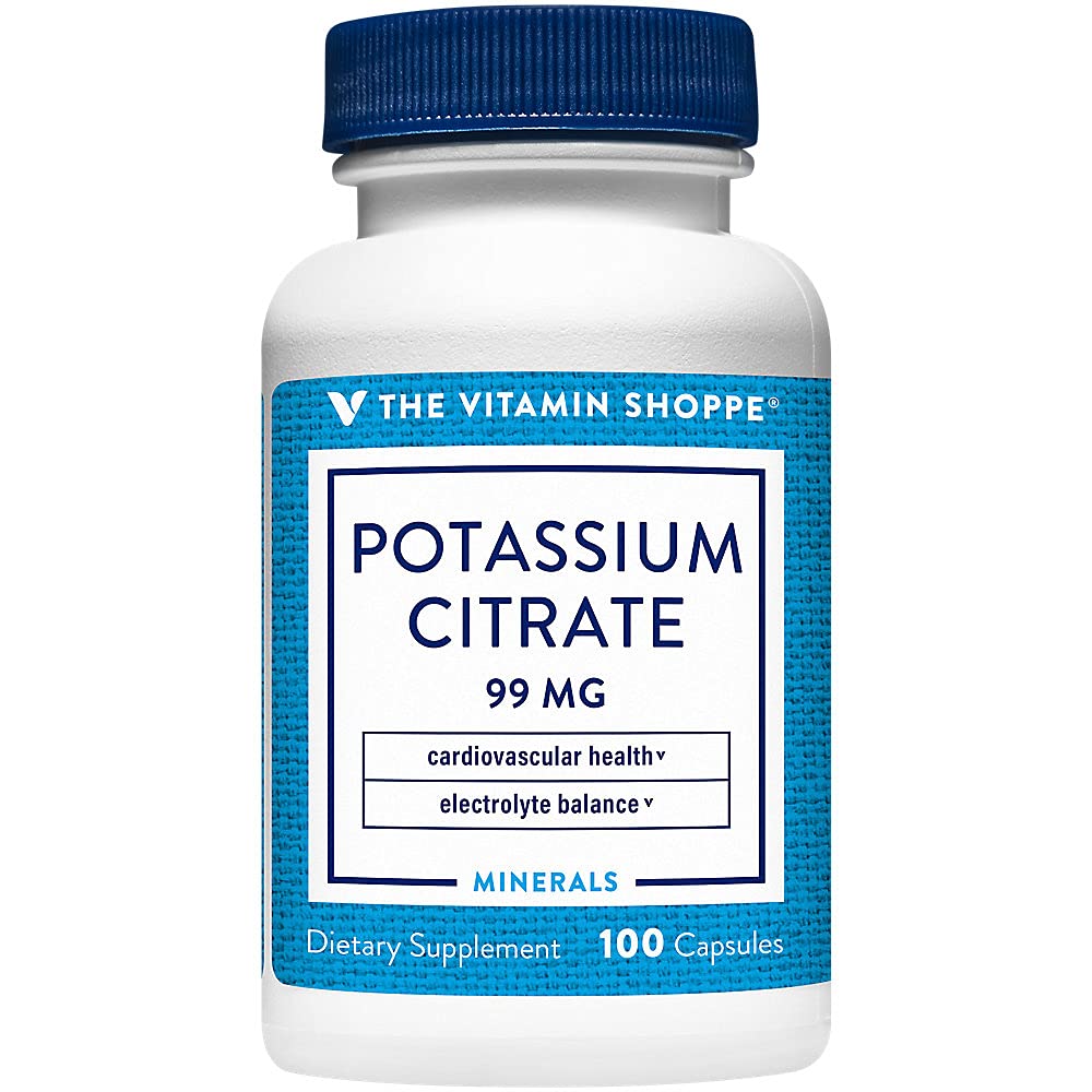 The Vitamin Shoppe Potassium 99mg Capsules, 100 Count