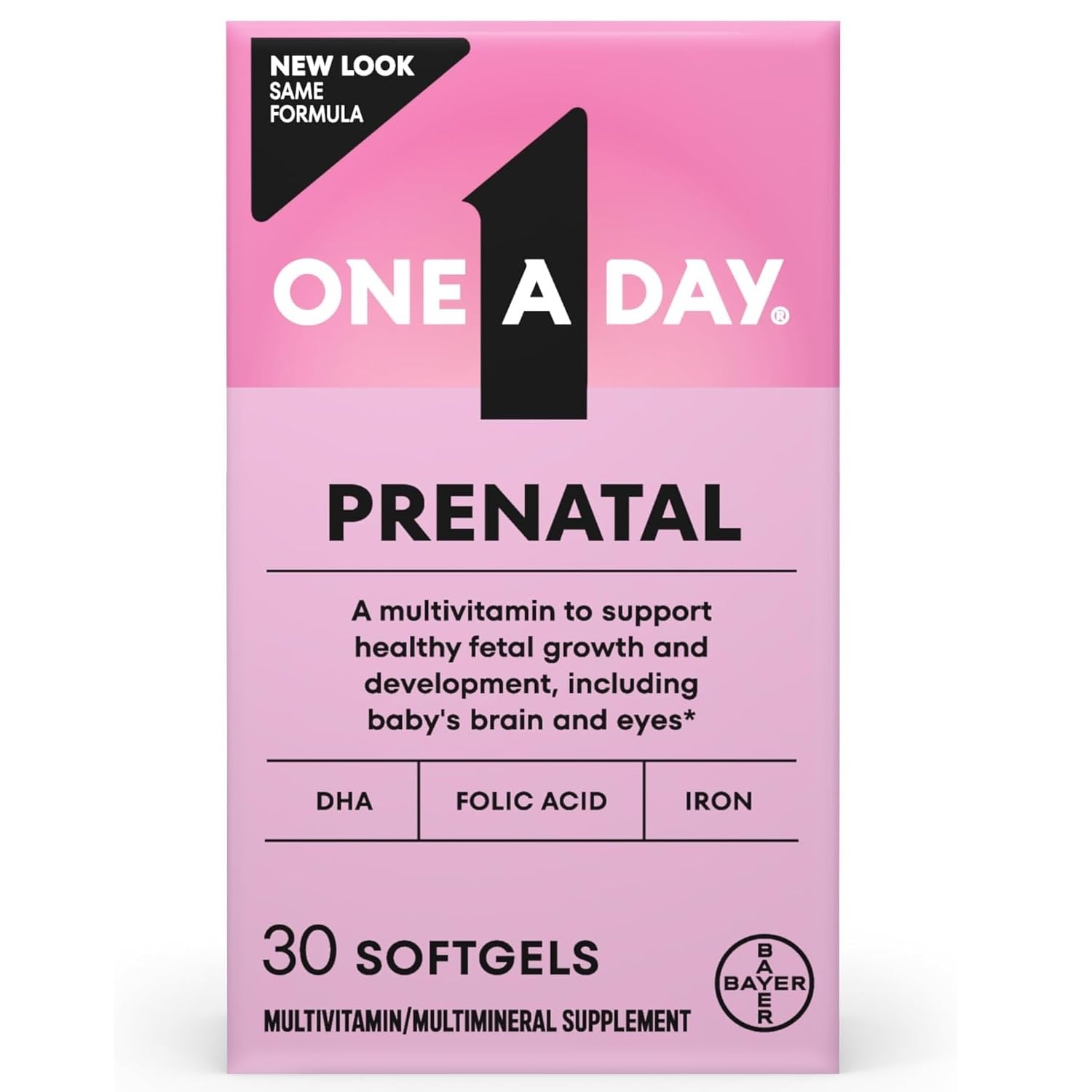 ONE A DAY Women's Prenatal 1 Multivitamin Softgel, 30 Count