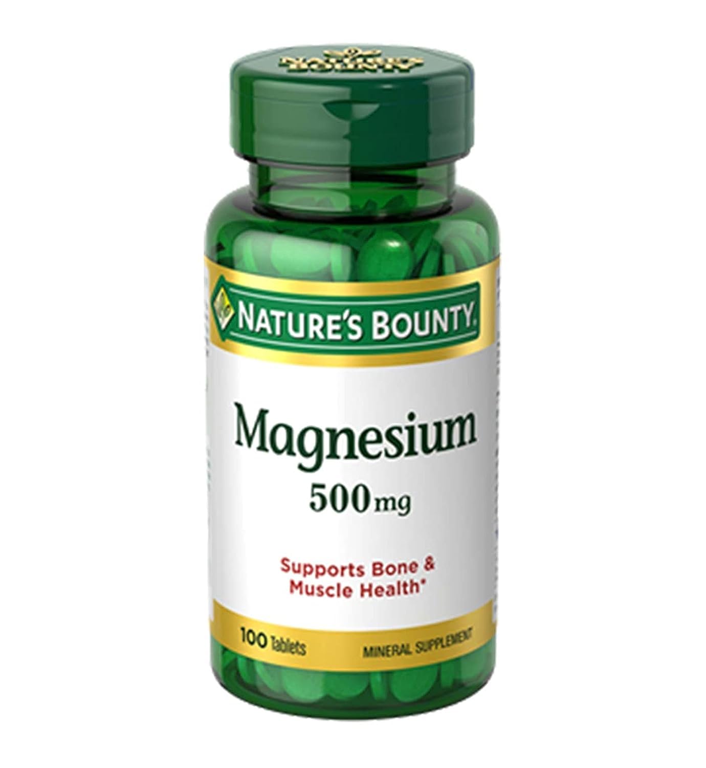Nature's Bounty Magnesium 500 mg Tablets 100 Count