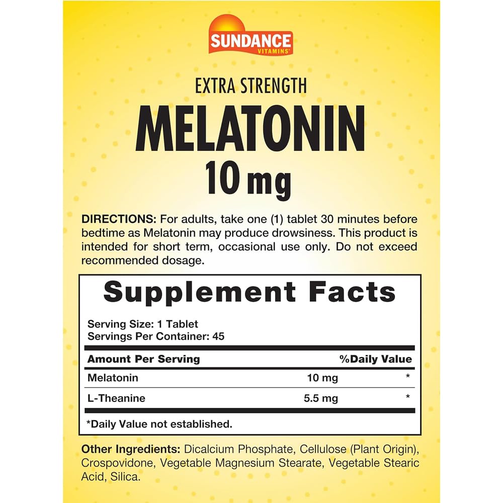 Sundance Melatonin 10 mg Tablet, 90 Tablets