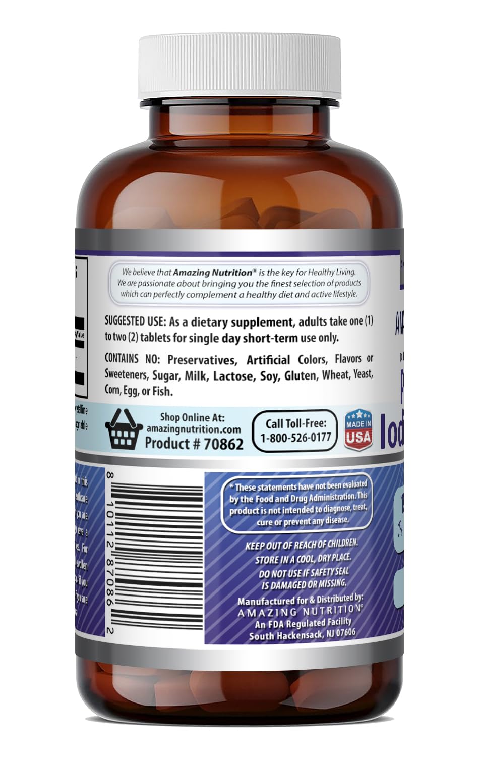 Amazing Nutrition Potassium Iodide Supplement 120 Tablets