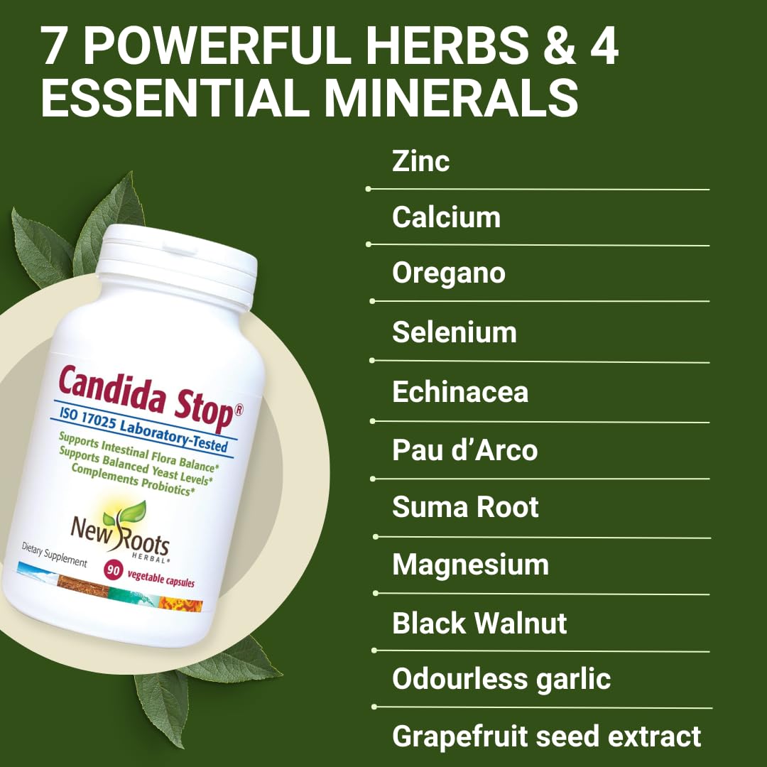 New Roots Herbal Candida Cleanse Detox Supplement Capsule, 90 Capsules