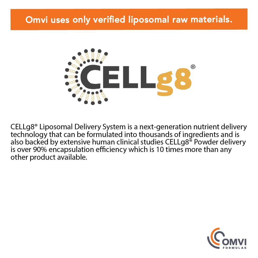 Omvi Liposomal Vitamin C 85% 1000mg per Serving, 60 Capsules