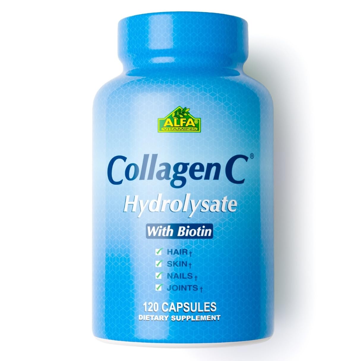 ALFA VITAMINS Premium Collagen Hydrolysate Capsules 120 Count