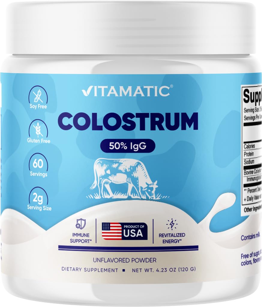 Vitamatic Bovine Colostrum Powder, 60 Servings
