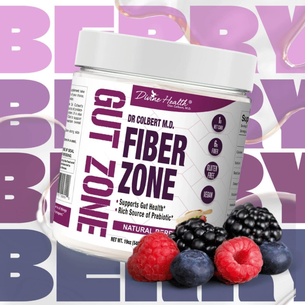 Divine Health Dr Colbert, MD Fiber Zone Powder 9.52 oz