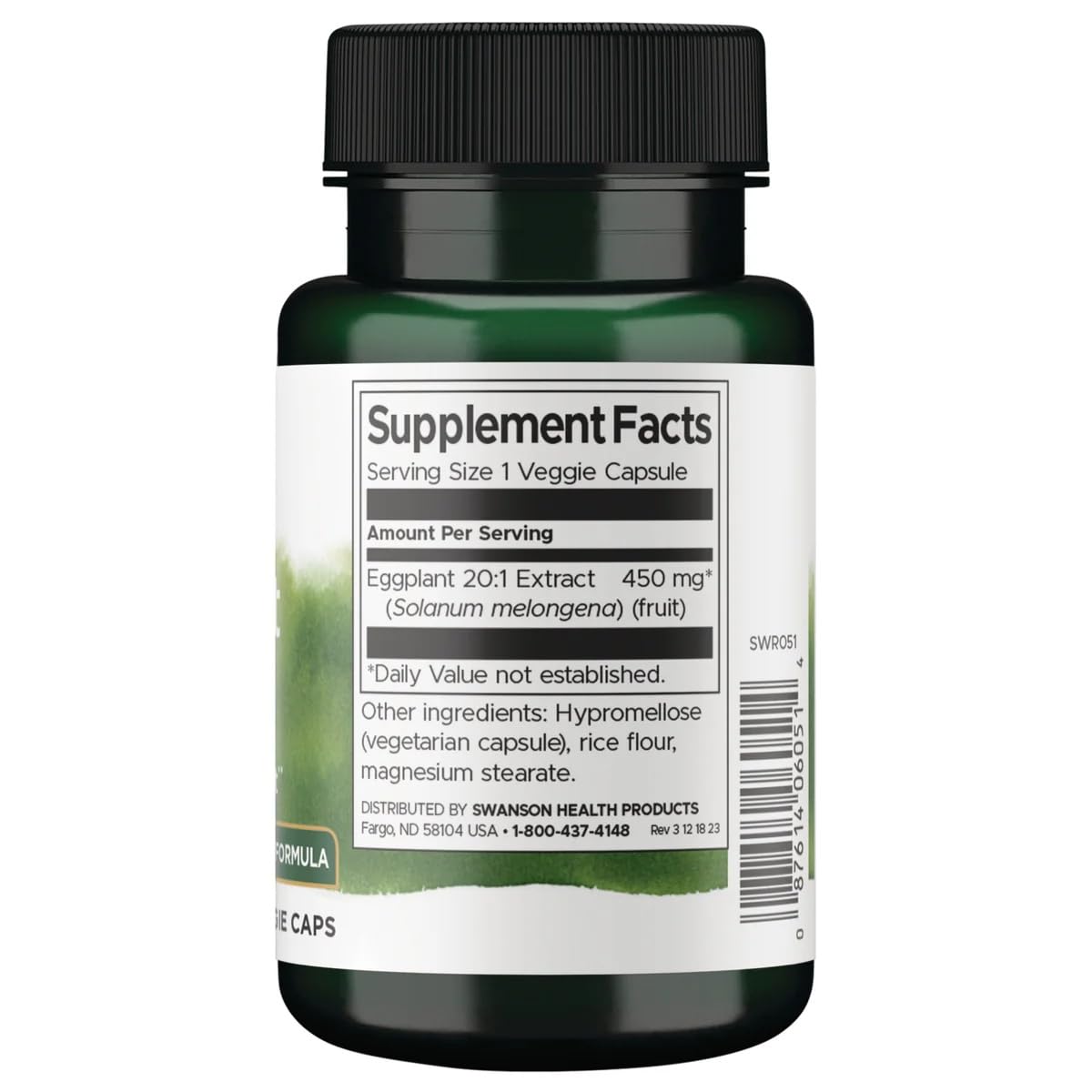Swanson Eggplant Extract 20:1 450 mg Veg Capsules, 60 Count