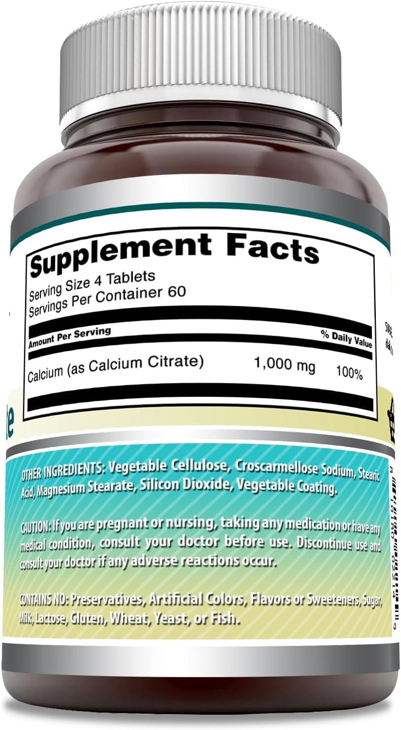 Amazing Nutrition Calcium Citrate Supplement Tablet, 240 Count