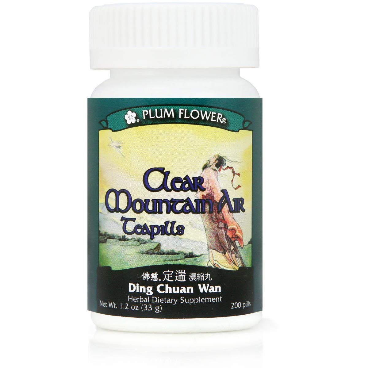 Plum Flower Clear Mountain Air Teapills (Ding Chuan Wan) Tablets 200