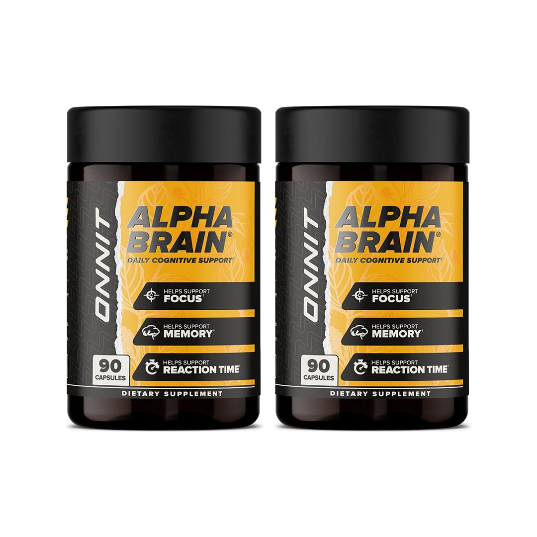 ONNIT Alpha Brain Nootropic for Focus & Memory Capsules, 180 Capsules
