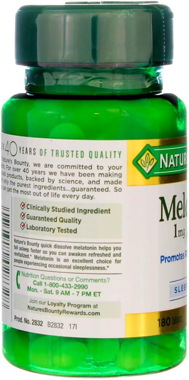 Nature's Bounty Melatonin 1 mg Tablets, 720 Tablets