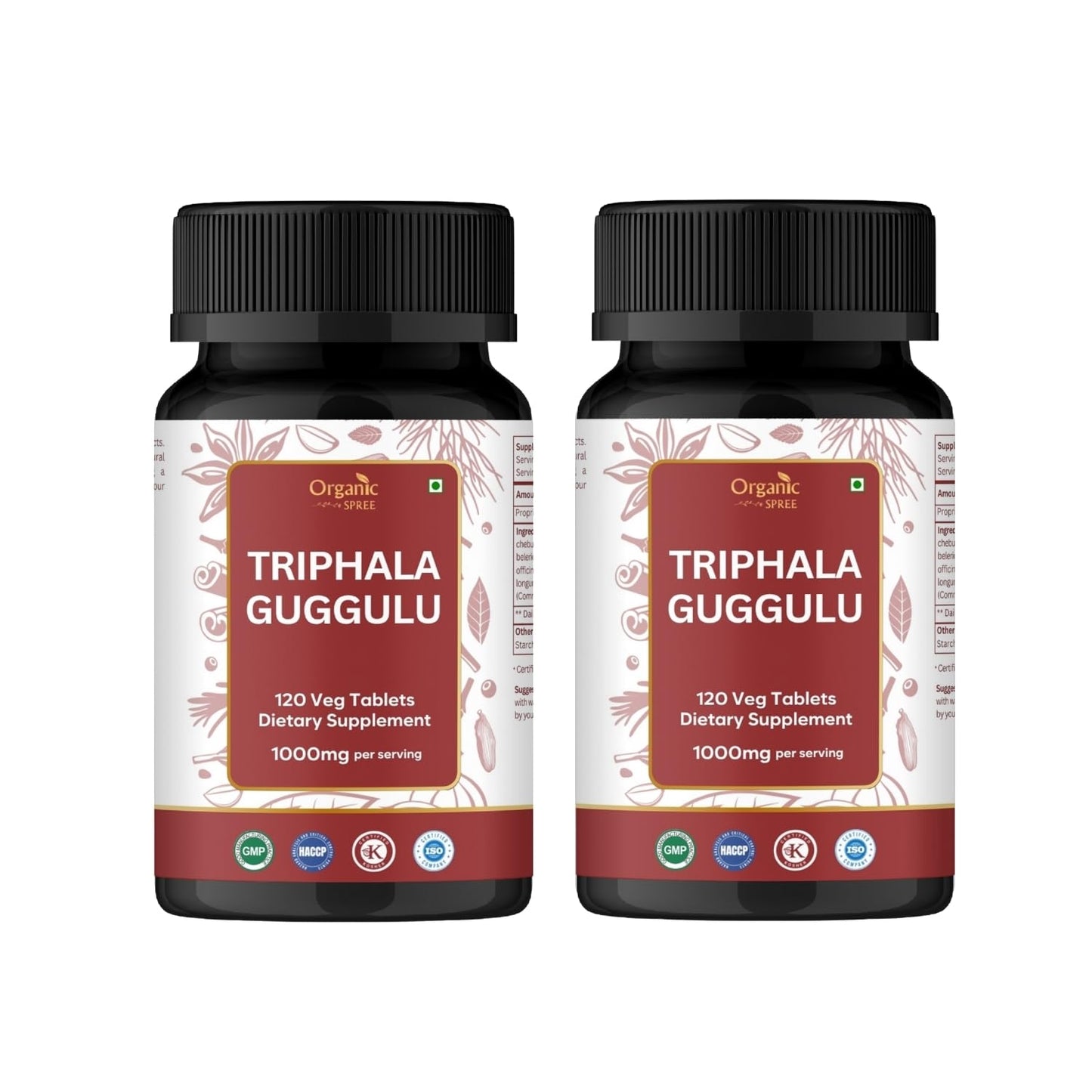Organic Spree Triphala Guggulu Tablet, 240 Tablets