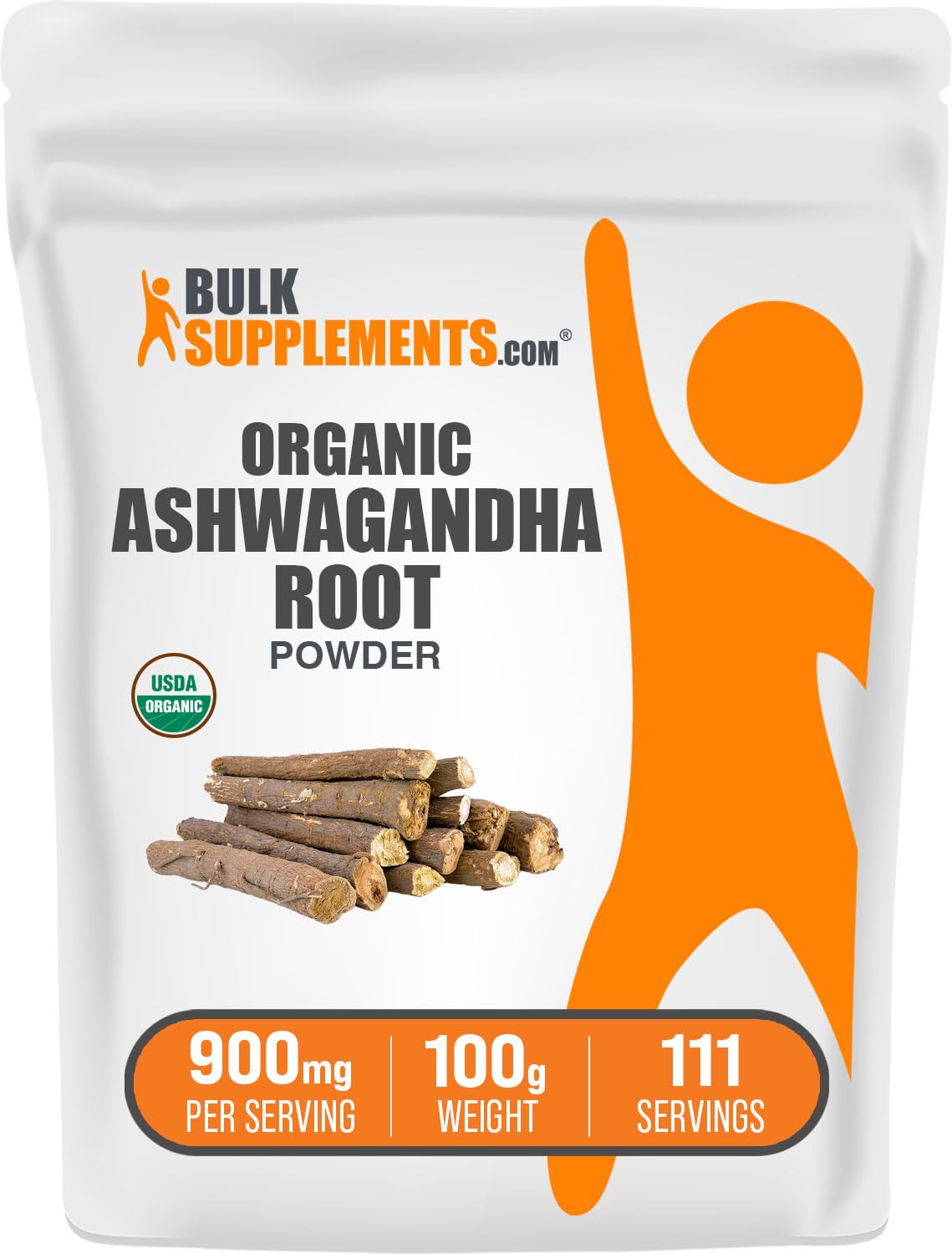 BulkSupplements Organic Ashwagandha Powder, 3.5 oz