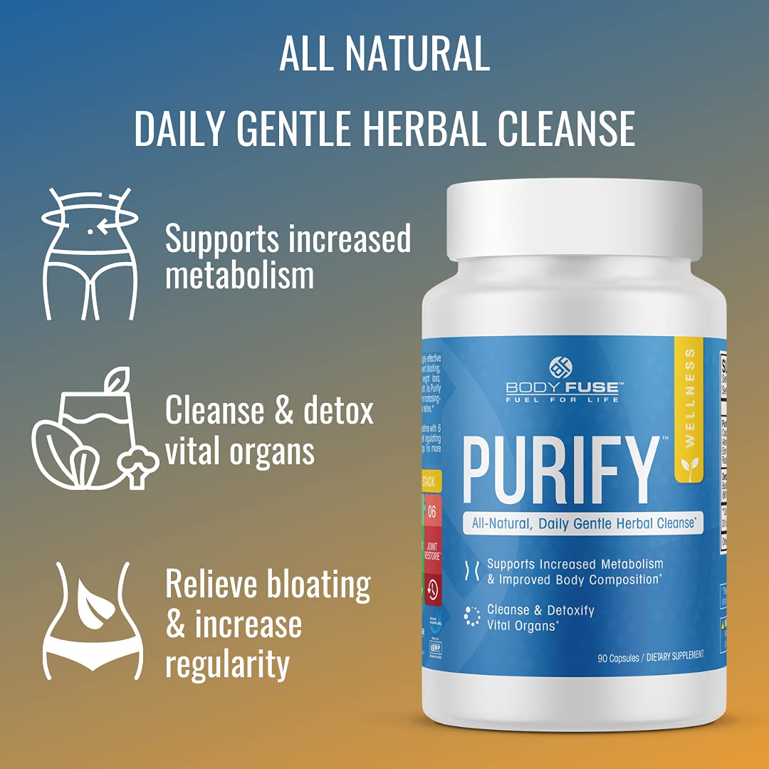 Body Fuse Purify All Natural Internal Organ GI Detox, 90 Capsules