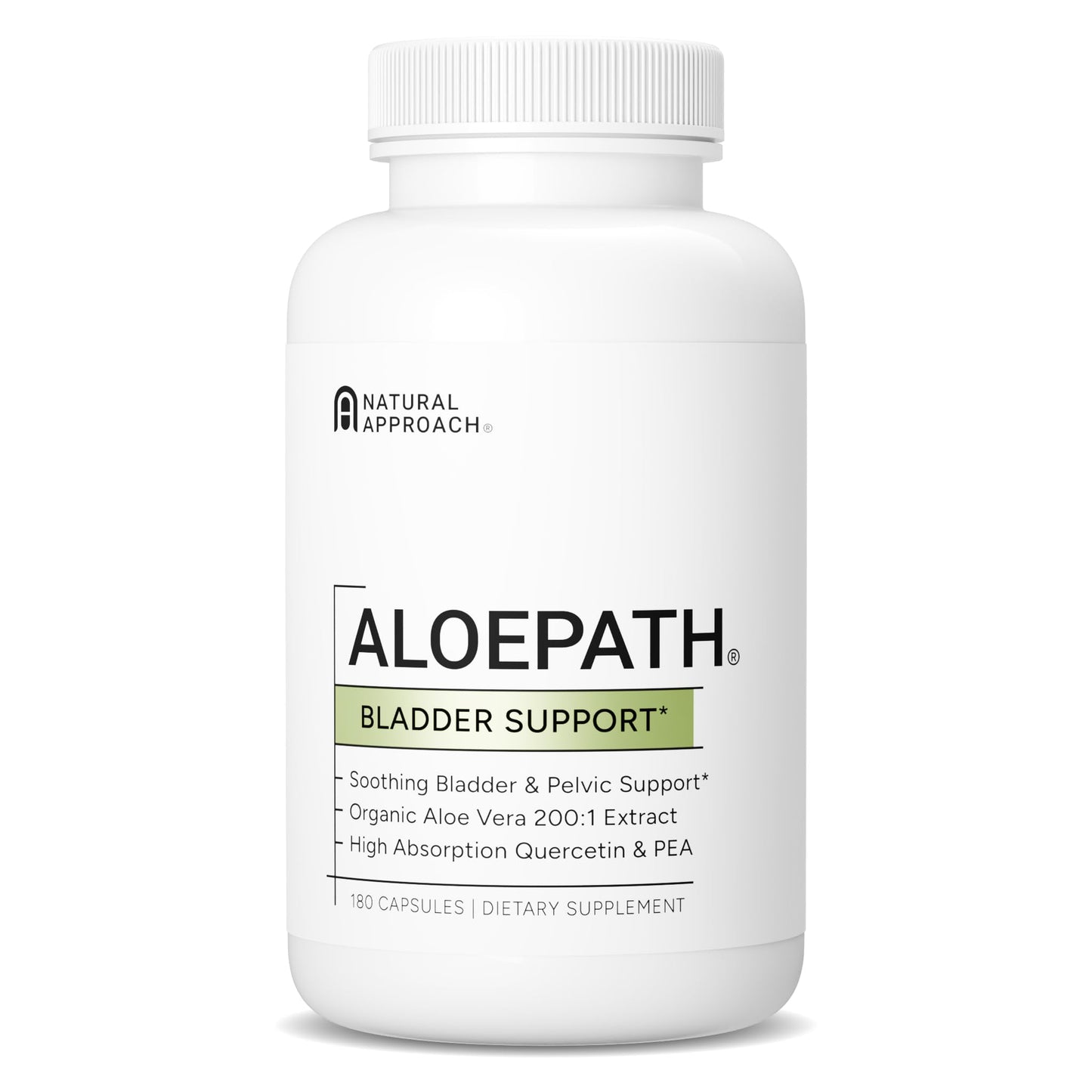 ALOEPATH Bladder Support & Pelvic Wellness Supplement with Organic Aloe Vera – Maximum Strength Formula with Quercetin, Pea & L-Arginine for Urinary Comfort Capsules 180 Count
