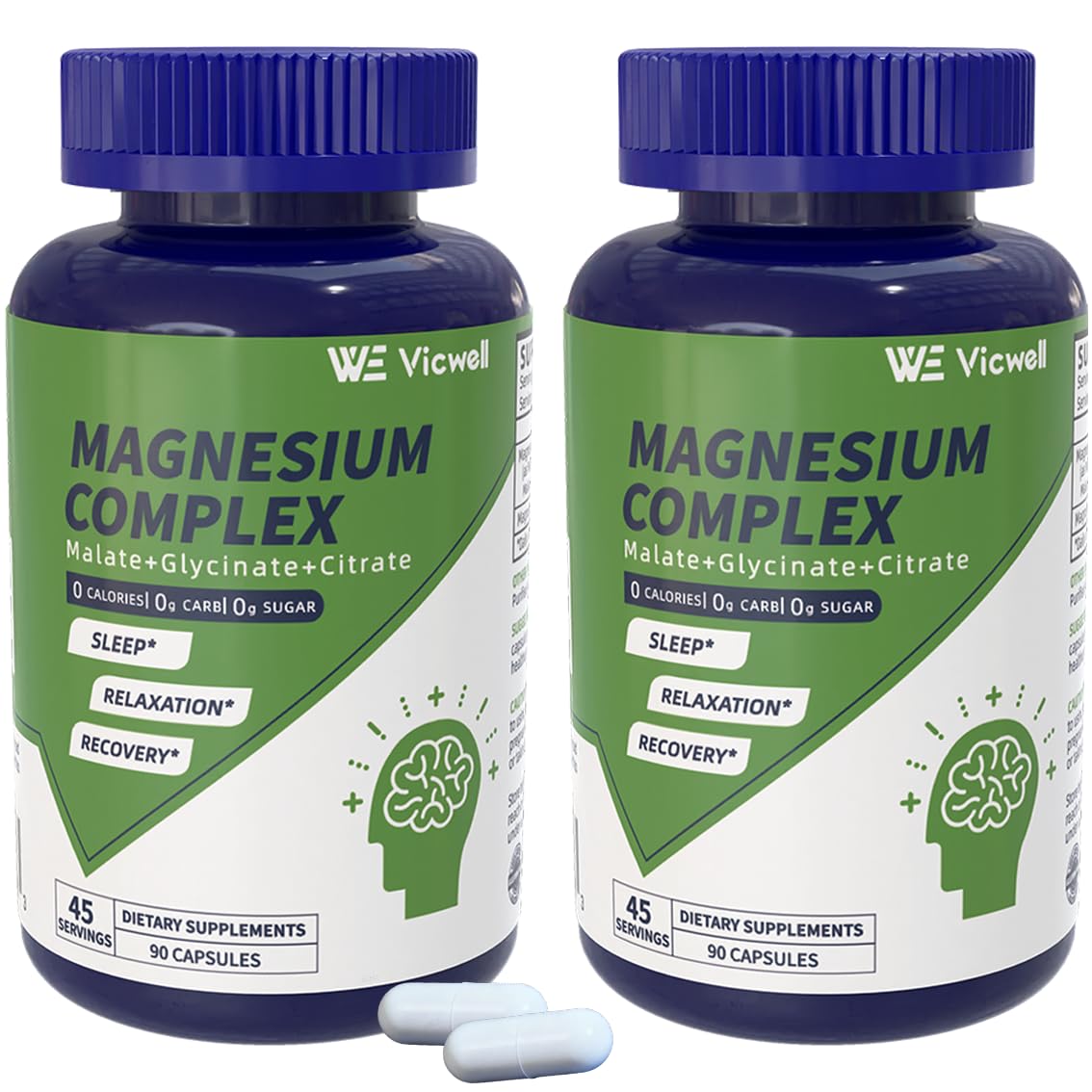 Vicwell Triple Magnesium Complex Capsules, 180 Capsules