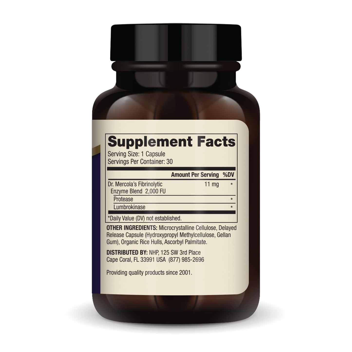 Dr. Mercola Lumbrokinase Enzymes Capsules, 30 Capsules