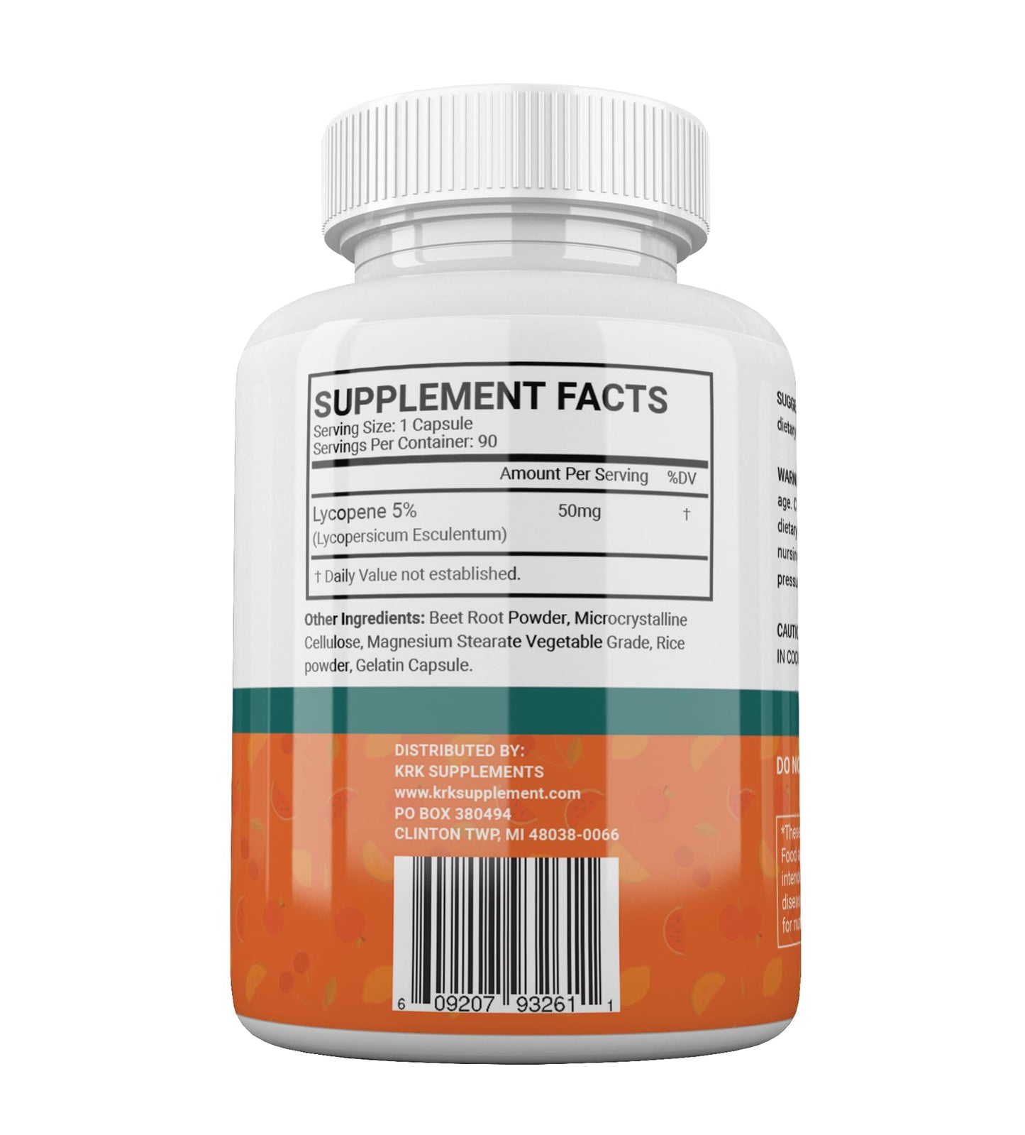 KRK SUPPLEMENTS Lycopene 50mg Capsule 90 Count