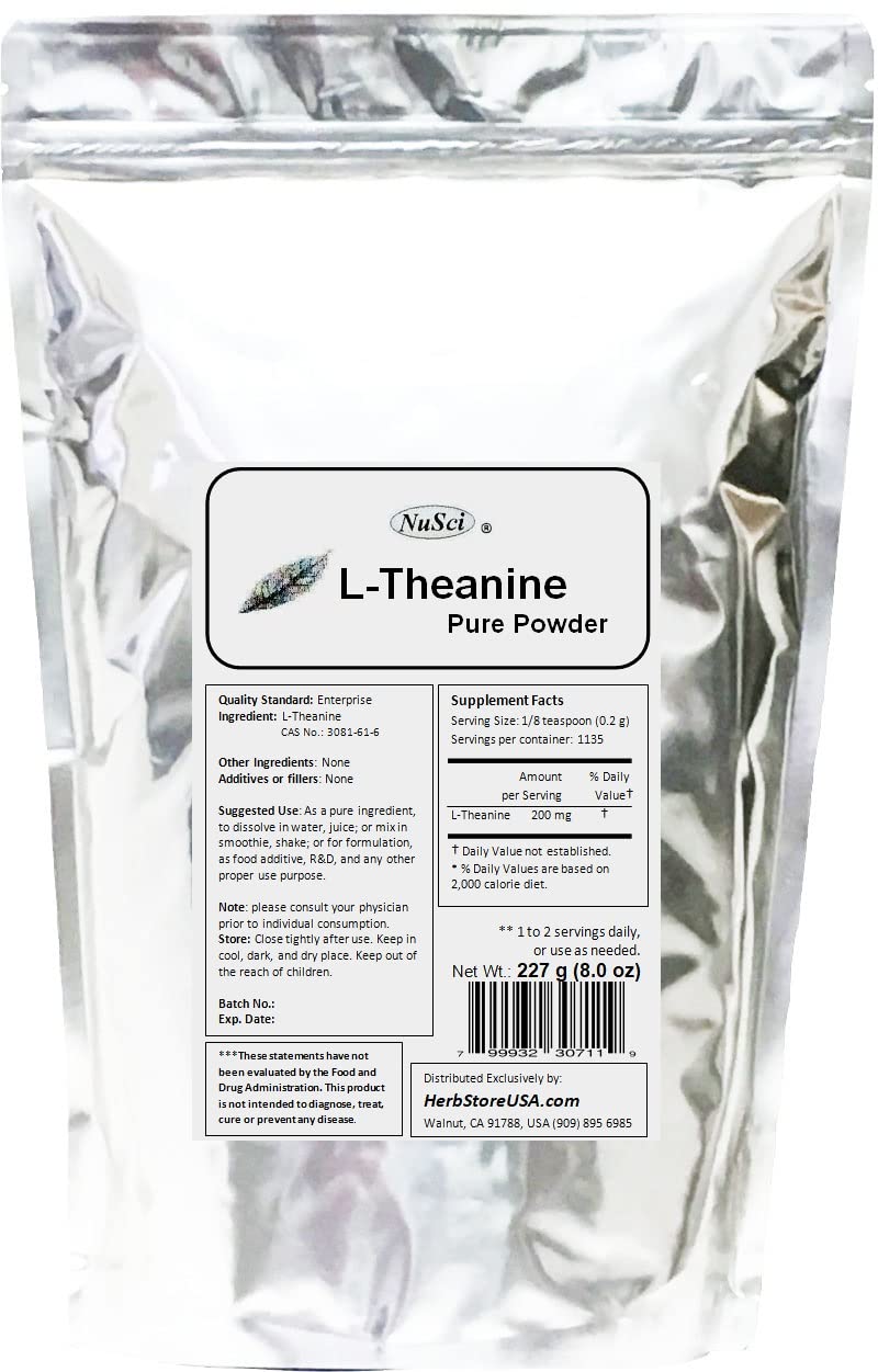 NuSci L-Theanine Pure Powder, 500 g