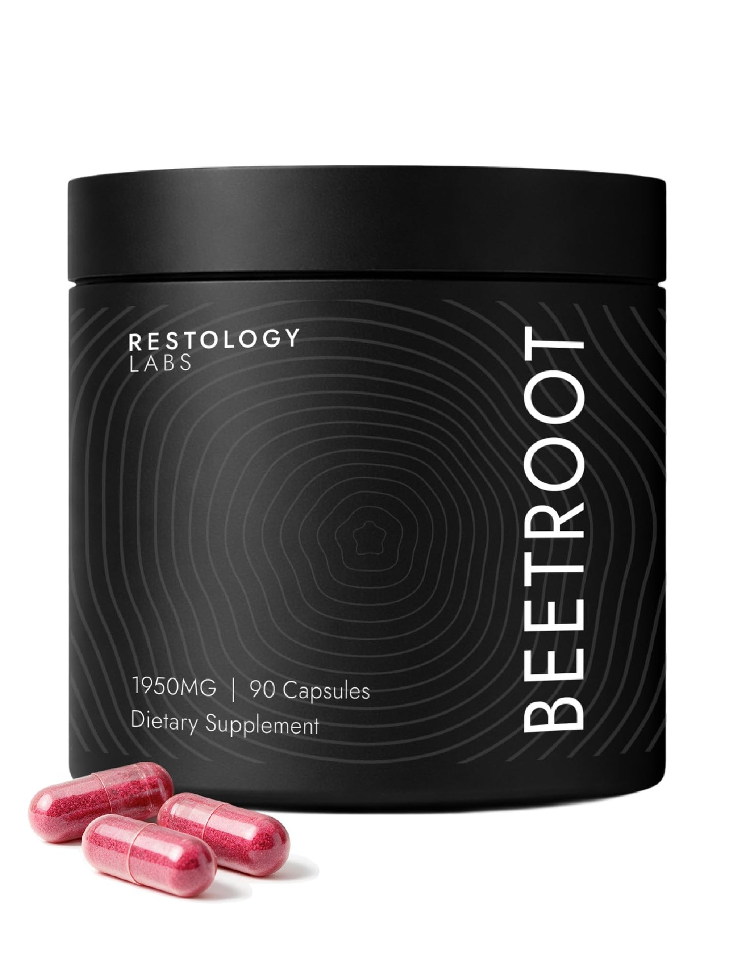 Restology Labs Organic Beetroot Capsules 1950mg Nitric Oxide, Circulation & Stamina Support Made in USA, 90 Capsules