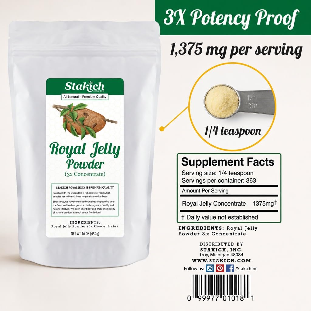 Stakich Royal Jelly Powder 16 Count