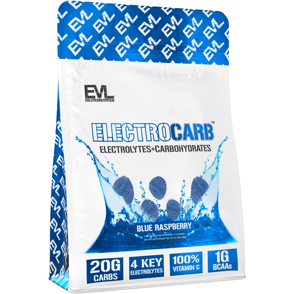 Evlution ElectroCarb Powder Blue Raspberry, 30 Servings