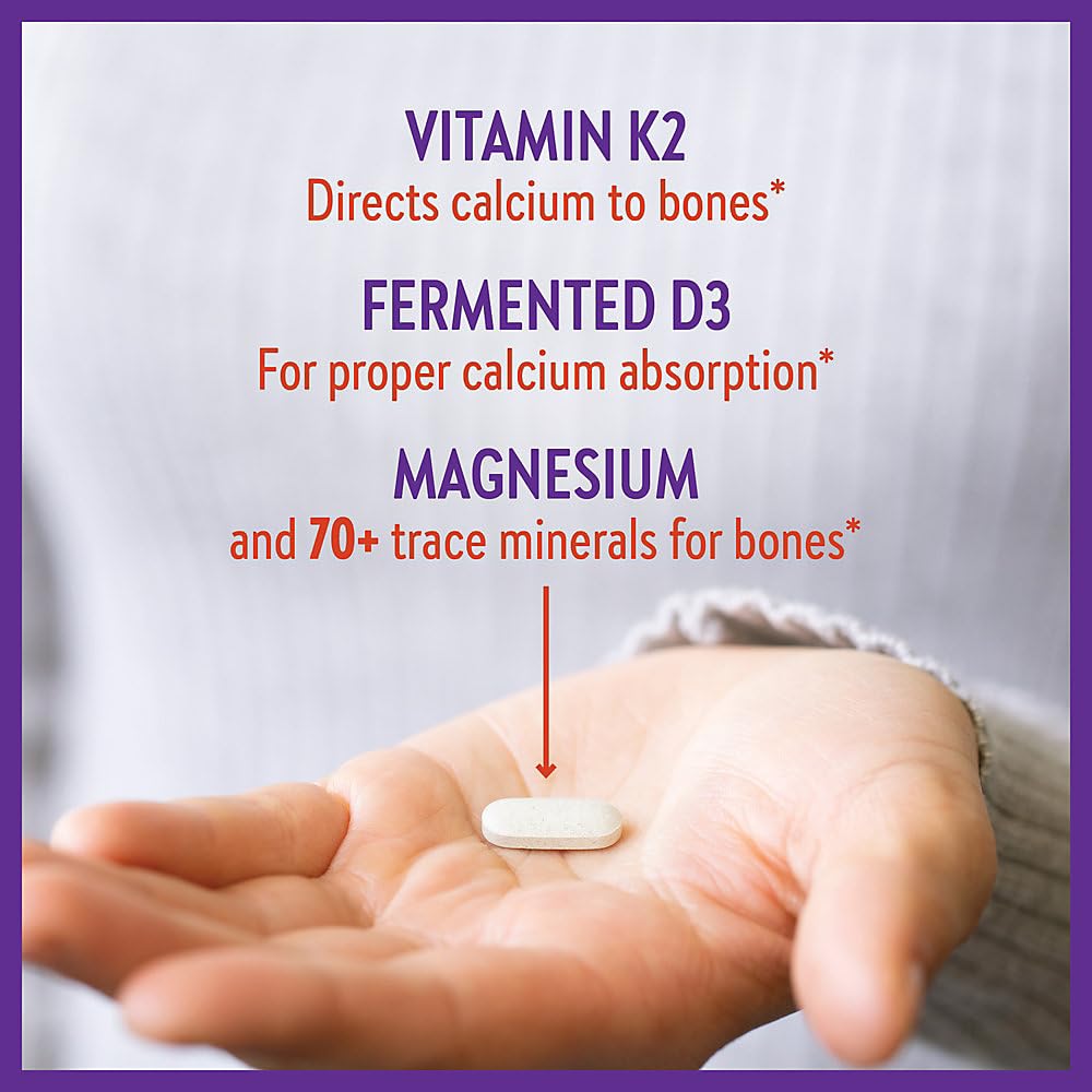 New Chapter Calcium Supplement – Bone Strength Organic Plant Calcium with Vitamin K2 + D3 + Magnesium, Vegetarian, Gluten Free, 120 Tablets