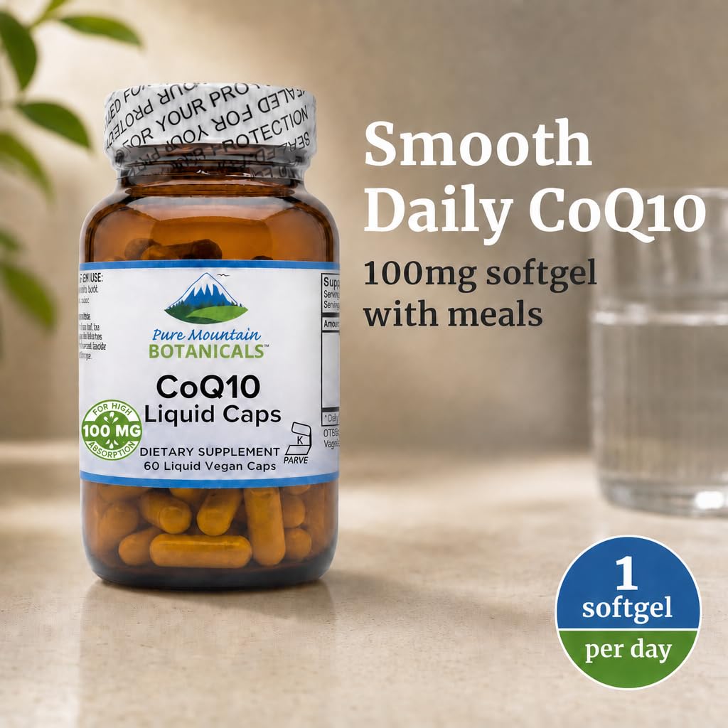 Pure Mountain Botanicals CoQ10 100mg Softgel 60 Count