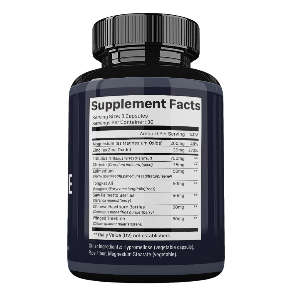 Zonata TestoBooster Advanced Formula Testo Booster Pills Bio TestoBooster Dietary Supplement Capsule 180