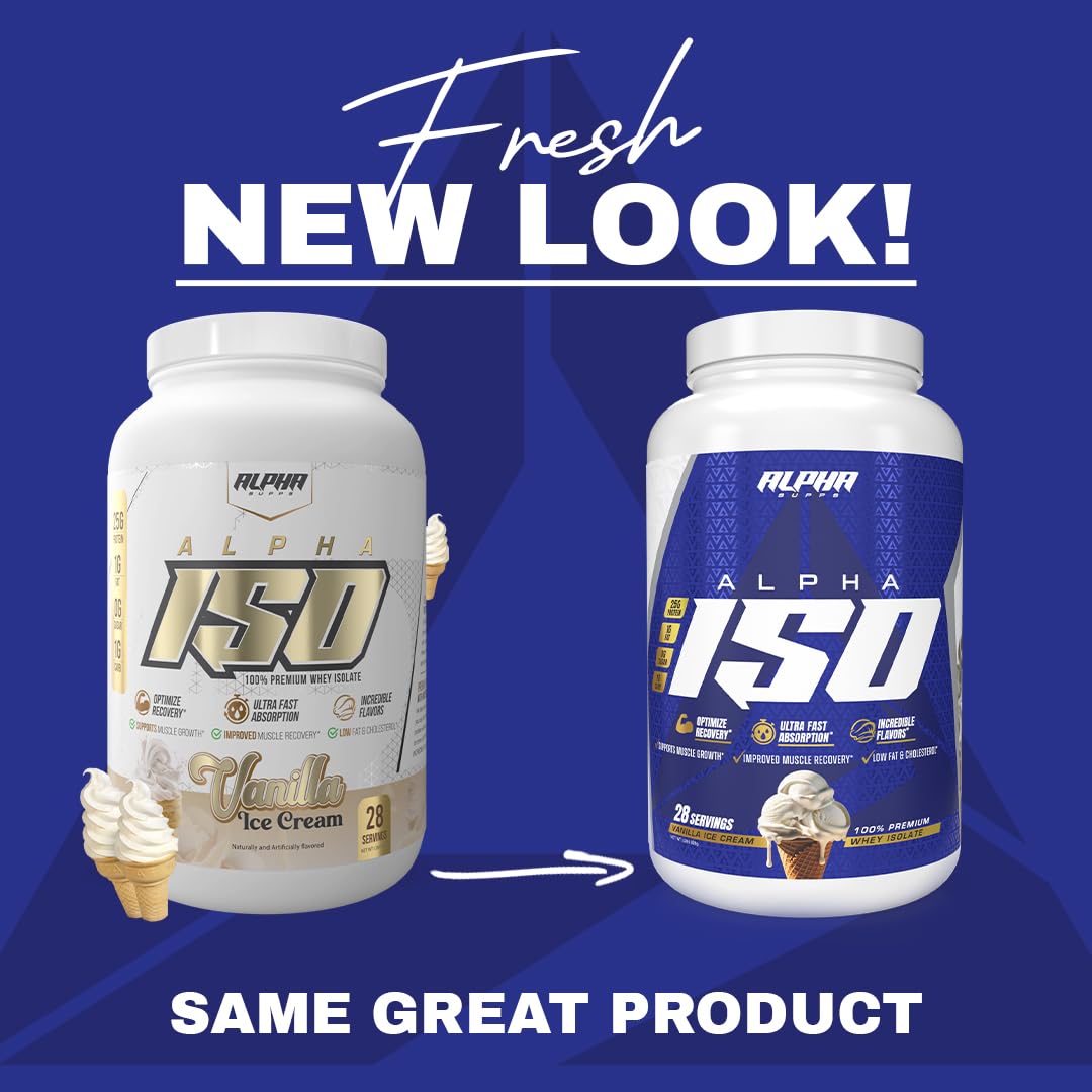 Alpha Supps ISO Low Carb 100% Whey Protein Isolate Powder, 80 Servings