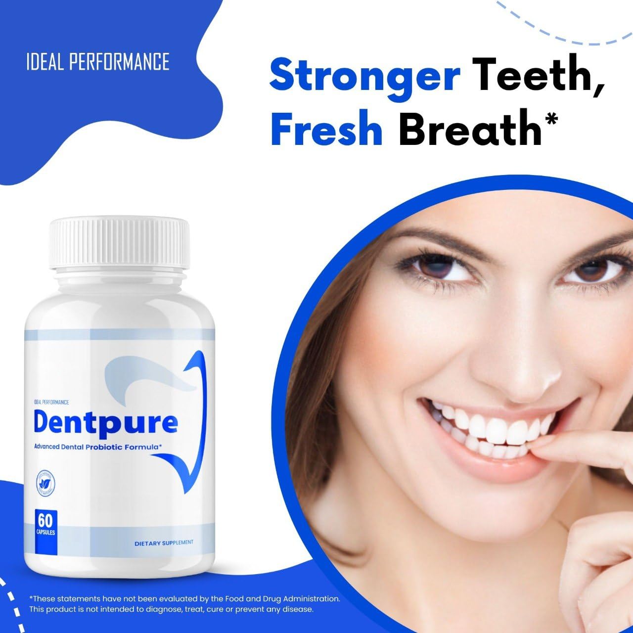 IDEAL PERFORMANCE Dentpure Oral Probiotics for Teeth and Gums Capsules 180 Capsules