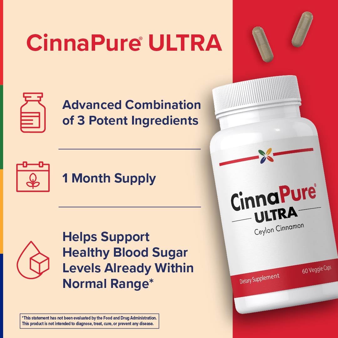 Stop Aging Now Ceylon Cinnamon Supplement with Chromium Capsule, 60 Count