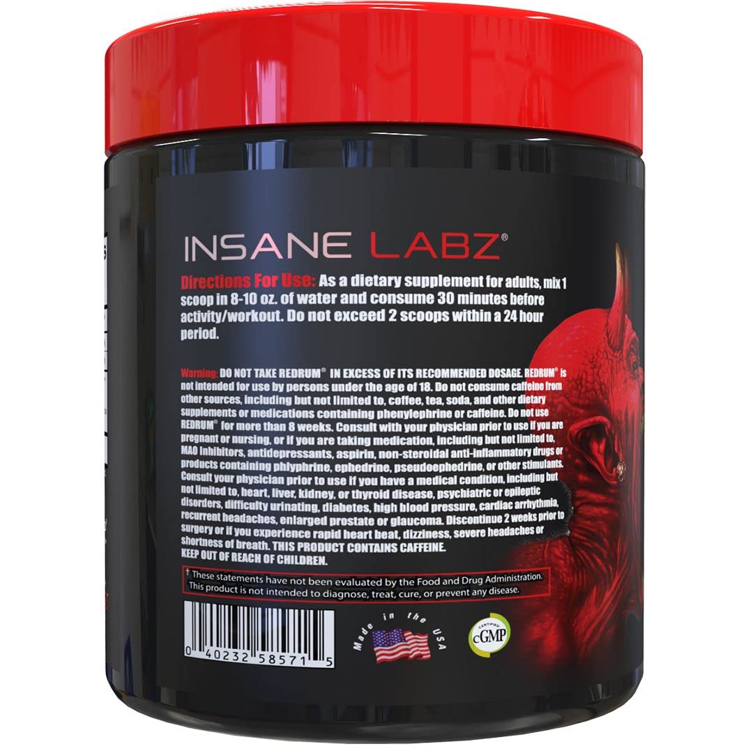 Insane Labz Redrum High Stim Pre-workout Powder 5.6