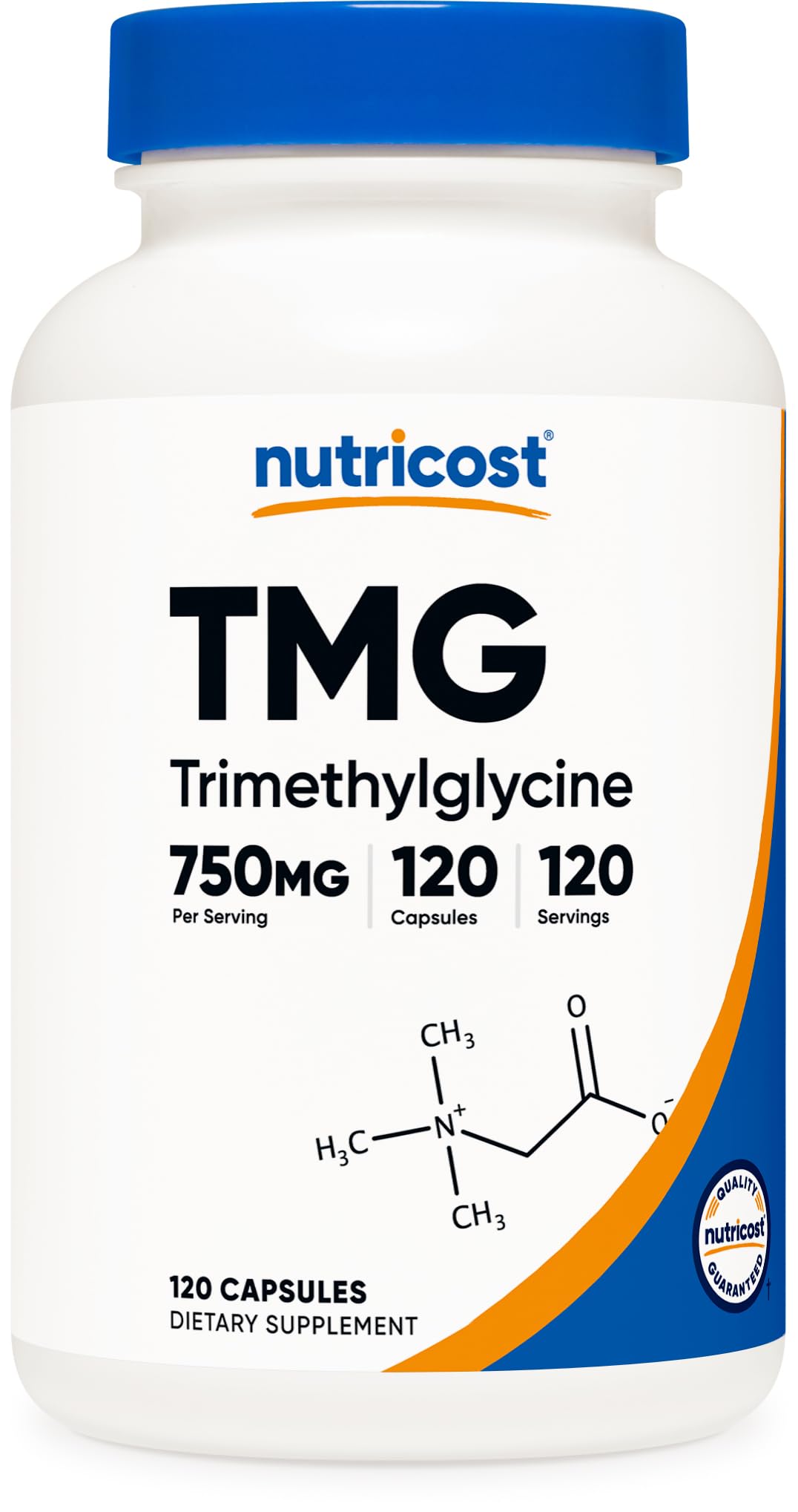 Nutricost TMG (Trimethylglycine) 750mg Capsules, 120 Count