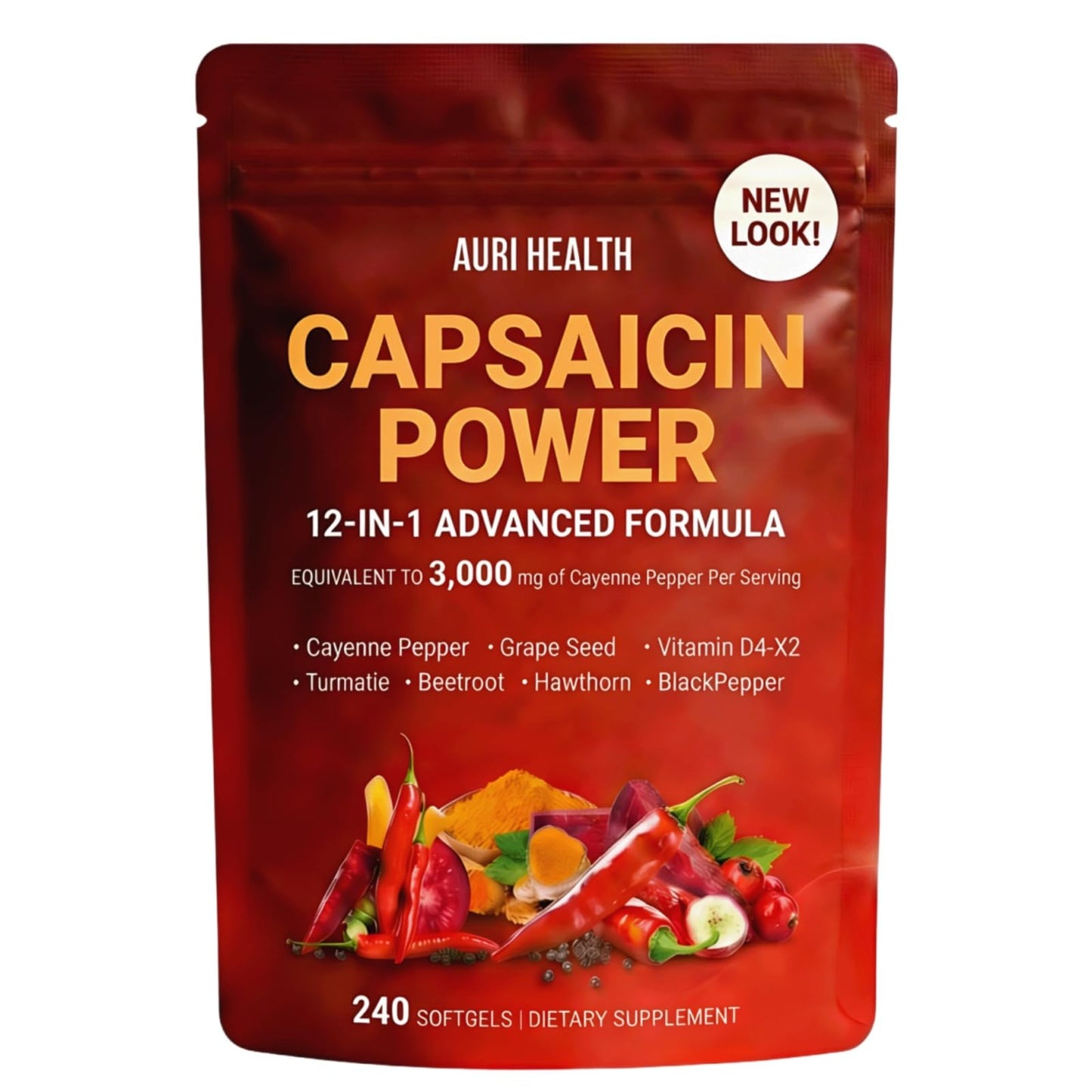 Auri Health Cayenne Pepper Softgels, 300 Count