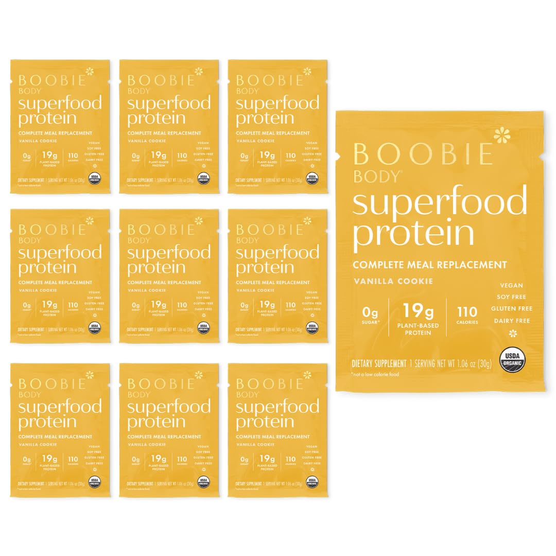 Boobie Brands Boobie Body Superfood Protein Shake for Moms Vanilla Cookie Protein Powder 10.5 oz