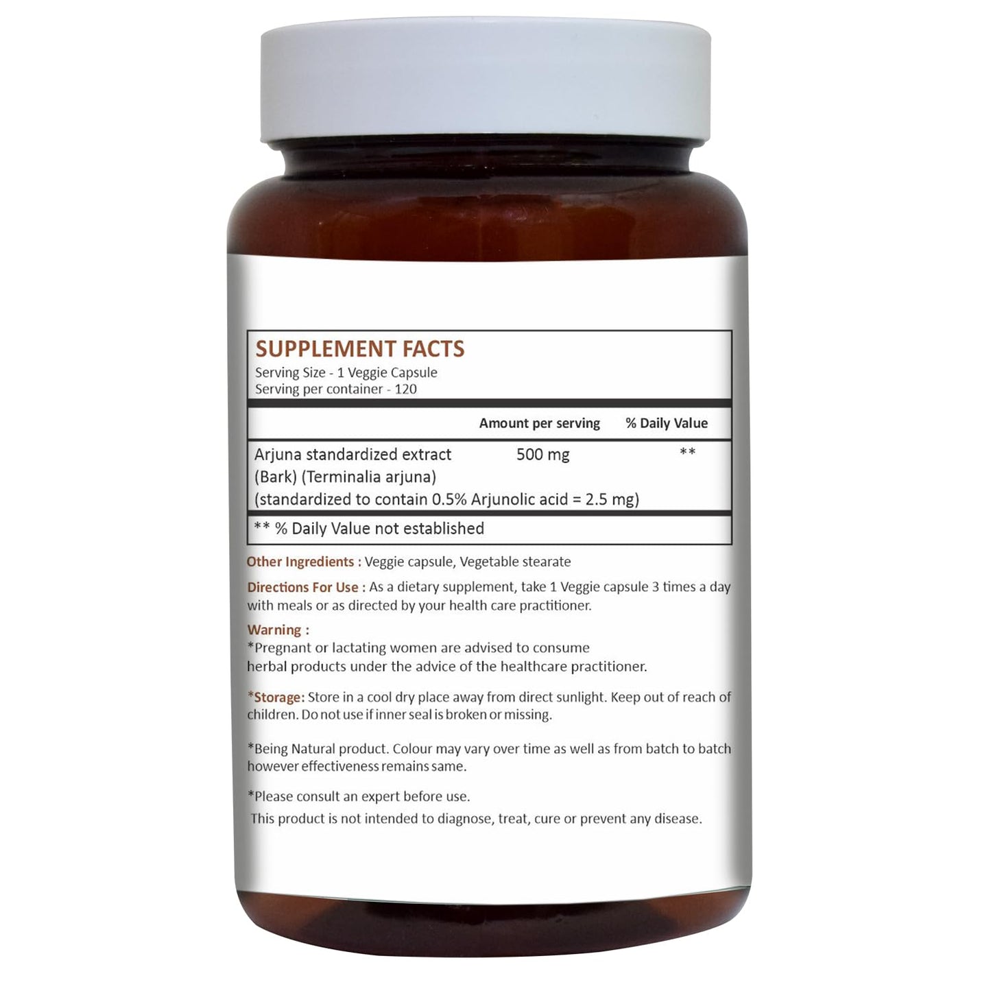 Herbal Hills Arjuna Capsules Capsule 120 Count