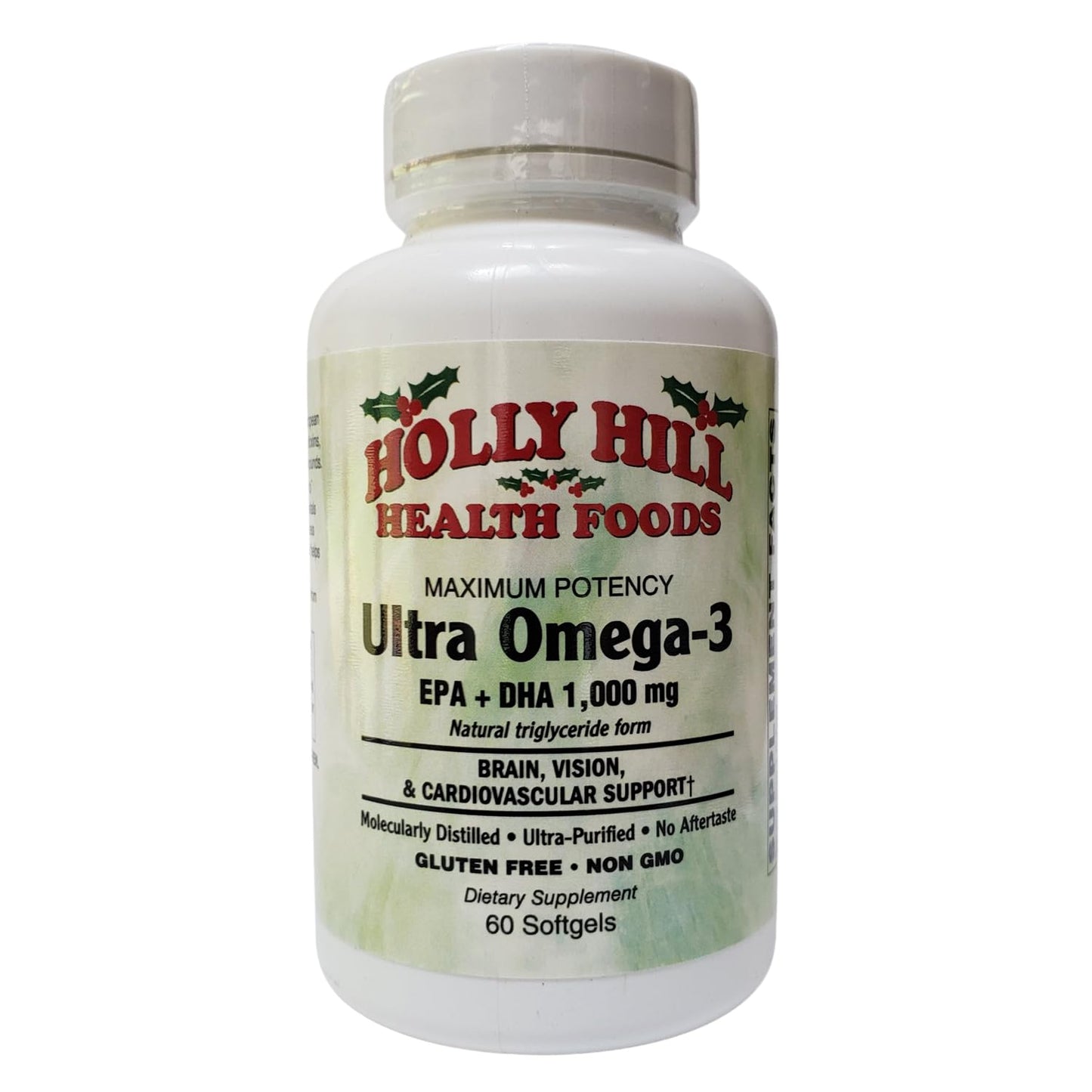 Holly Hill Health Foods Ultra Omega-3 Triglyceride Fish Oil Softgels 60
