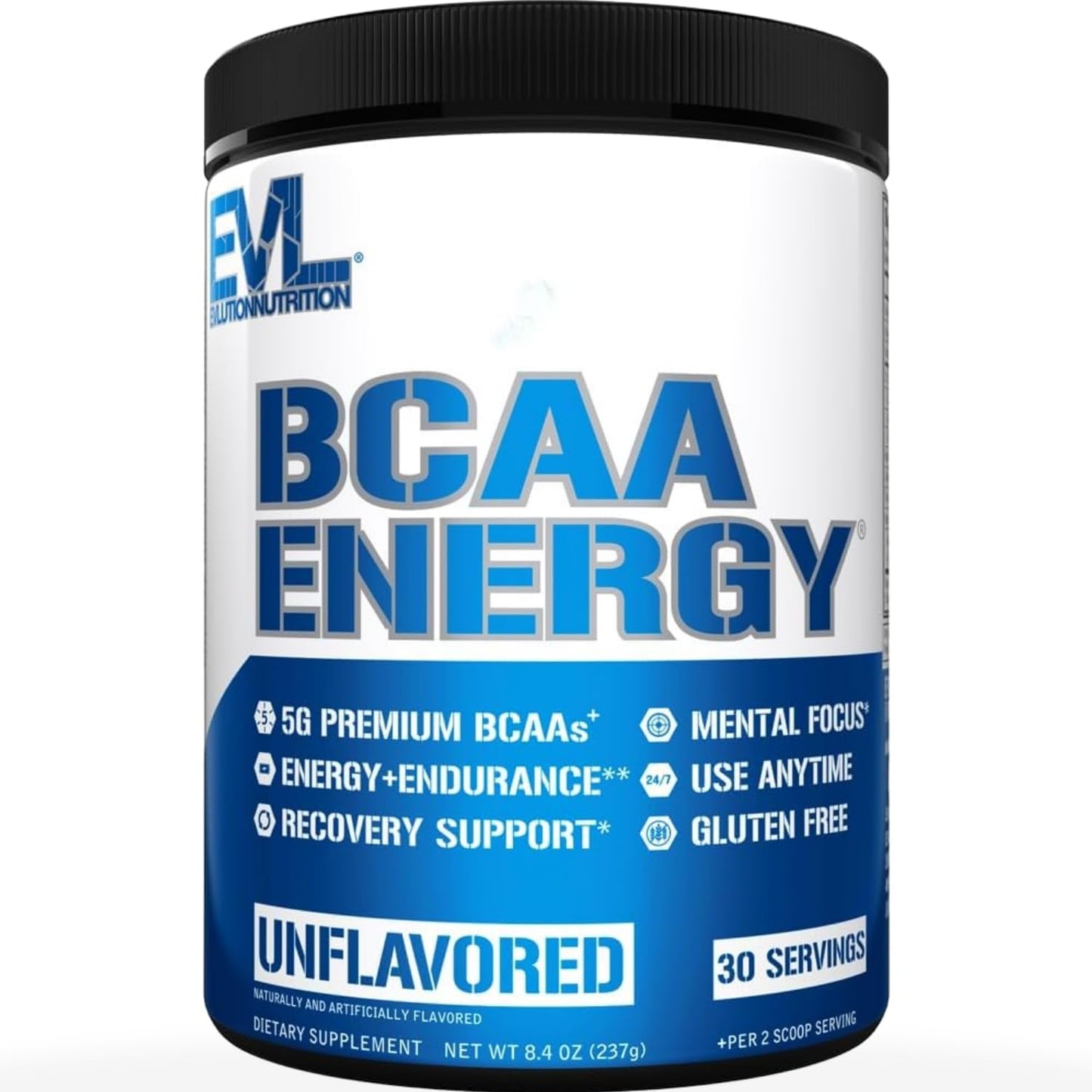 Evlution BCAAs Amino Acids Powder - 8.4 Ounce - Unflavored