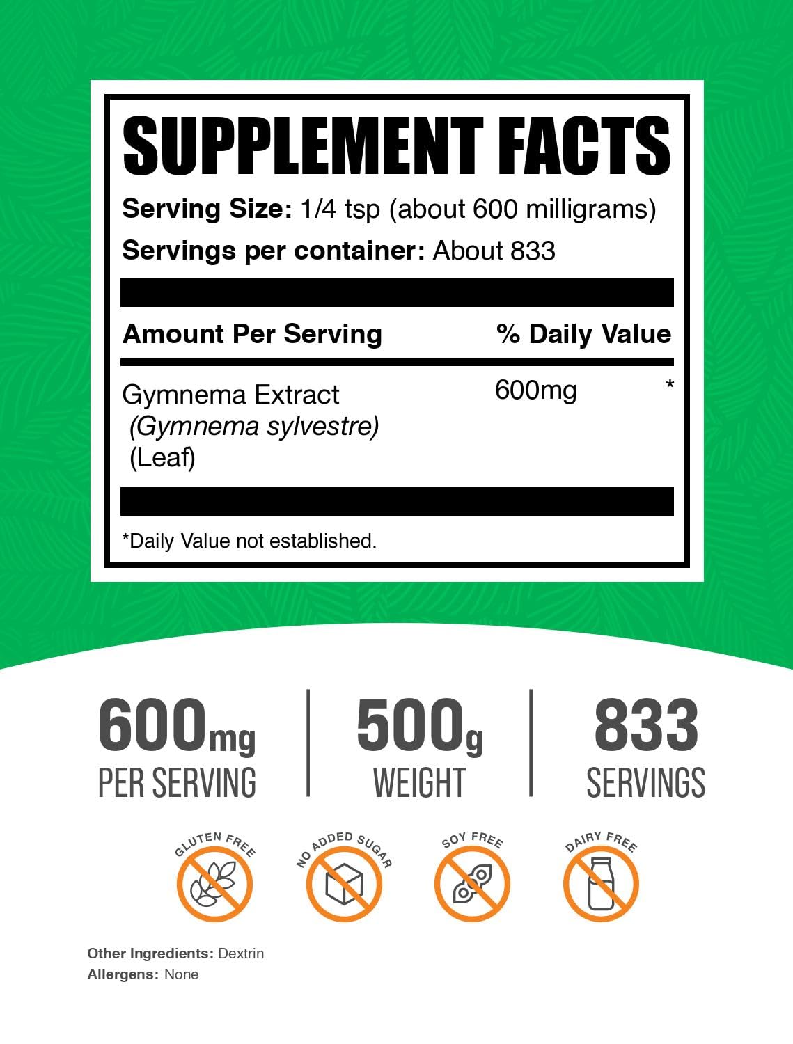 BulkSupplements Gymnema Extract Powder 17.6 oz
